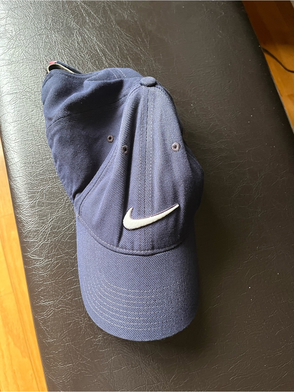Nike Navy and White Swoosh Baseball Cap